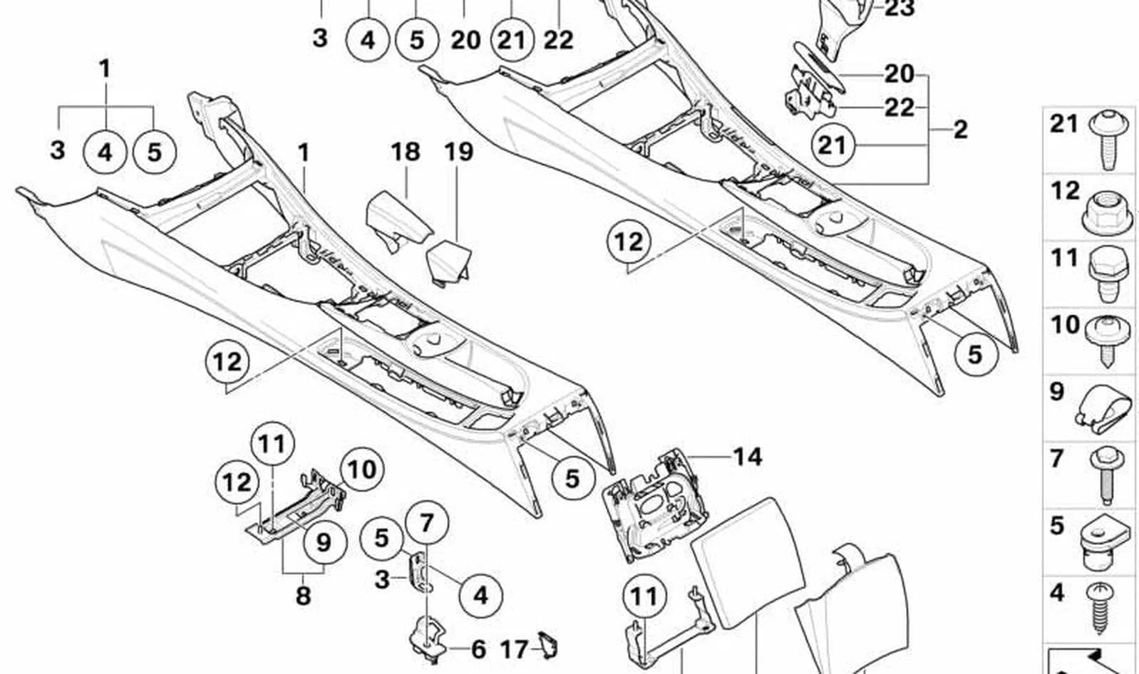 BMW 1 Serisi E81 E82 E87 E88 Bardaklık Dekor Kapağı 51169144633