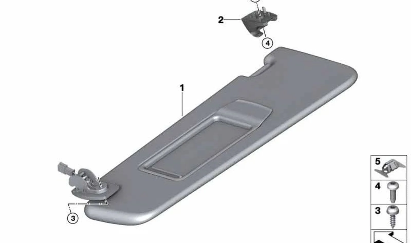 BMW 5 Serisi F10 F11 F18 Sağ Güneşlik 51169196684