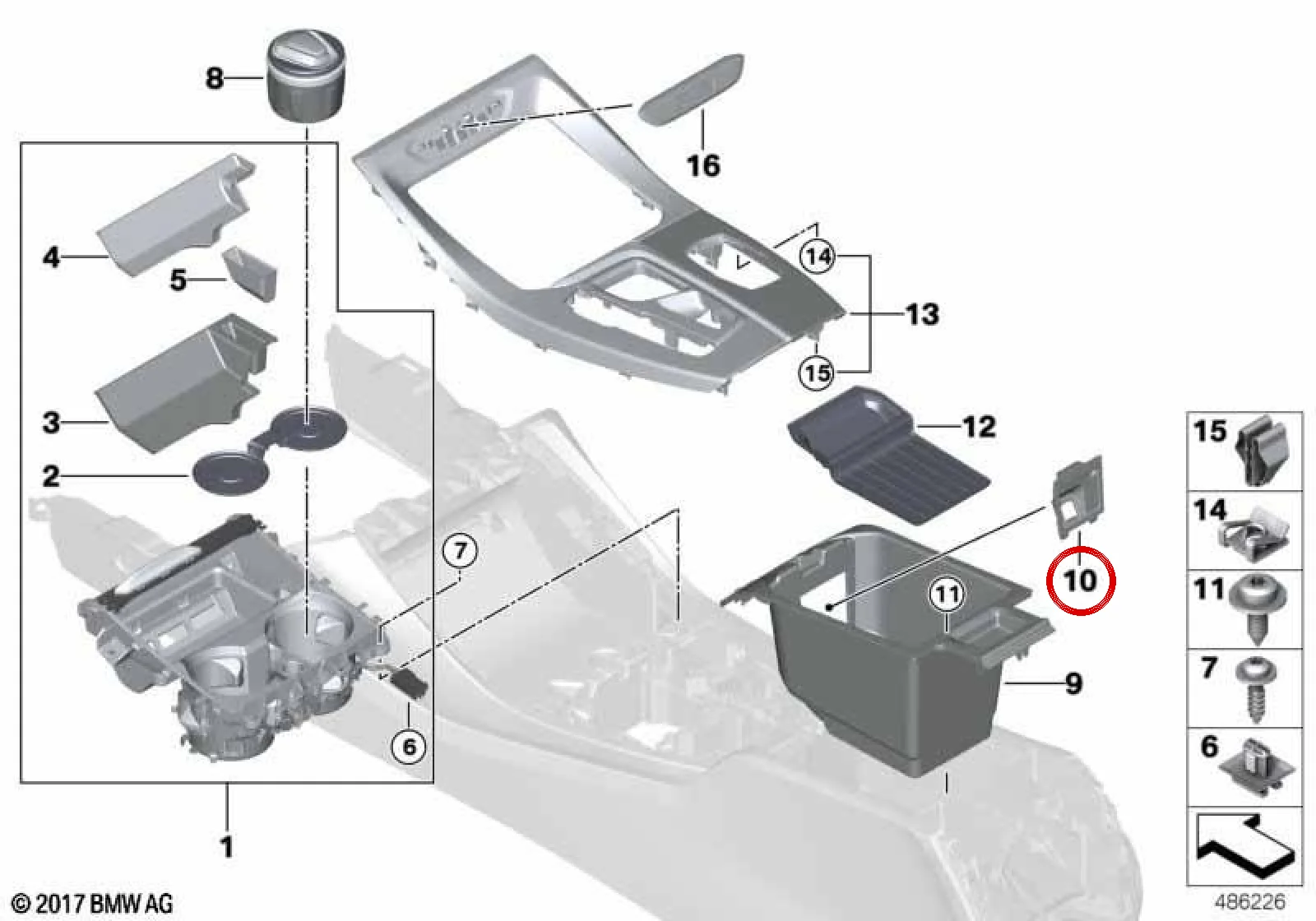 BMW F97 F98 G01 G02… USB Bağlantılı Saklama Bölmesi Kapağı 51169458489