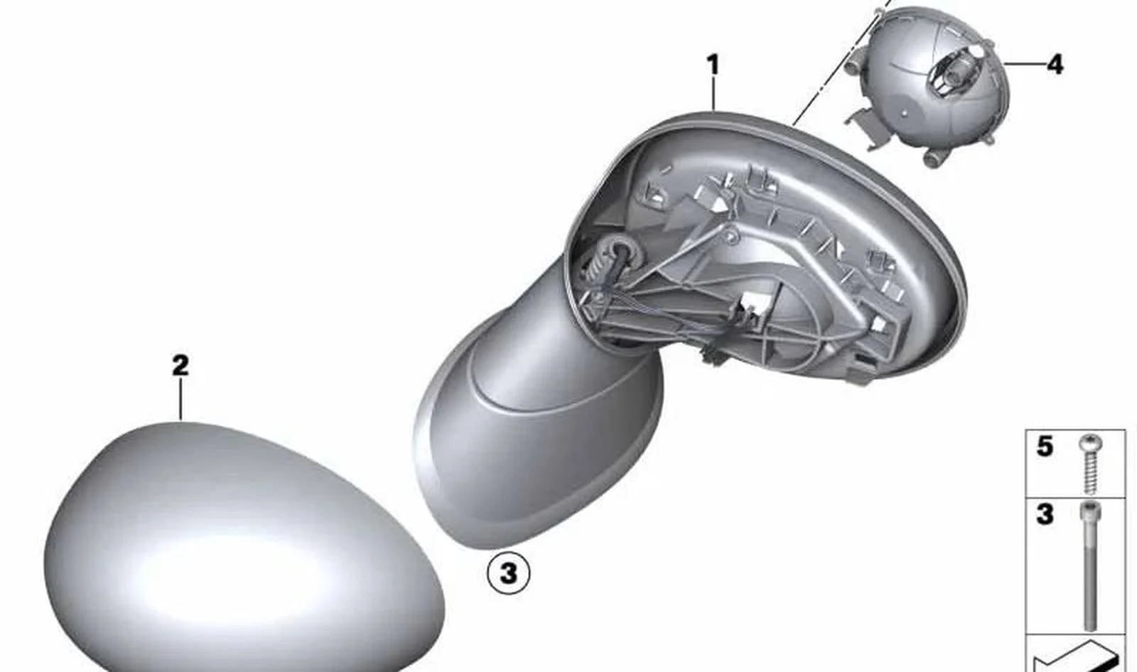 BMW MINI R60 R61 Isıtmalı Sağ Yan Ayna 51169813786