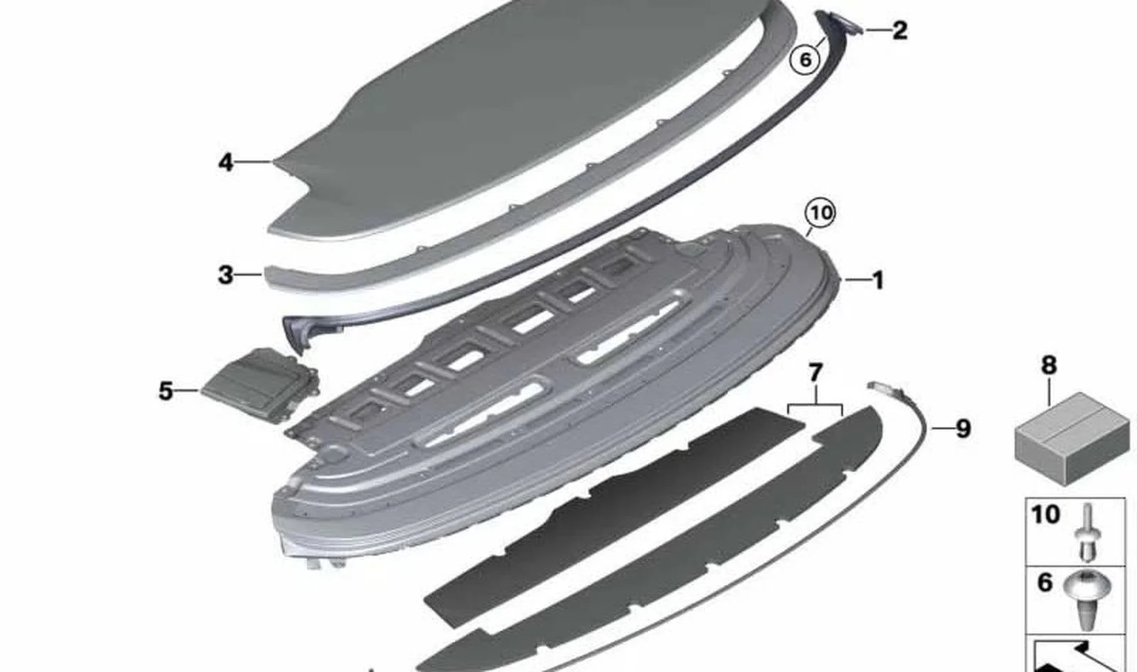 BMW 4 Serisi F33 Bagaj Kapağı Krom Çıtası 51177345533