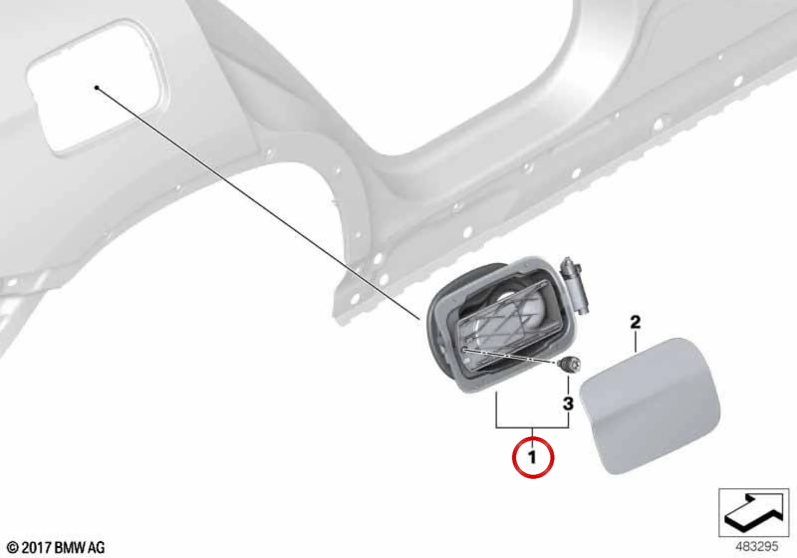 BMW X3 G01 Şarj Soketi Kapağı 51177405749