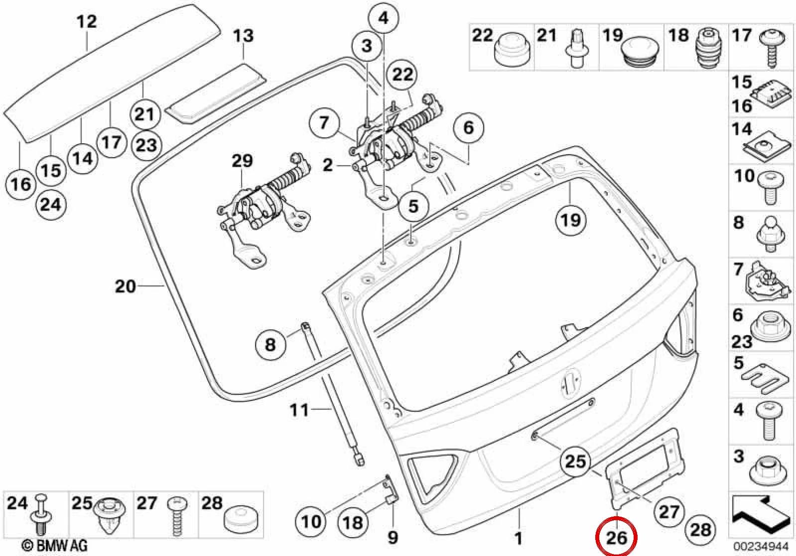 BMW E91 F25 F26 R56… Arka Plaka Tutucu Braketi 51182757048