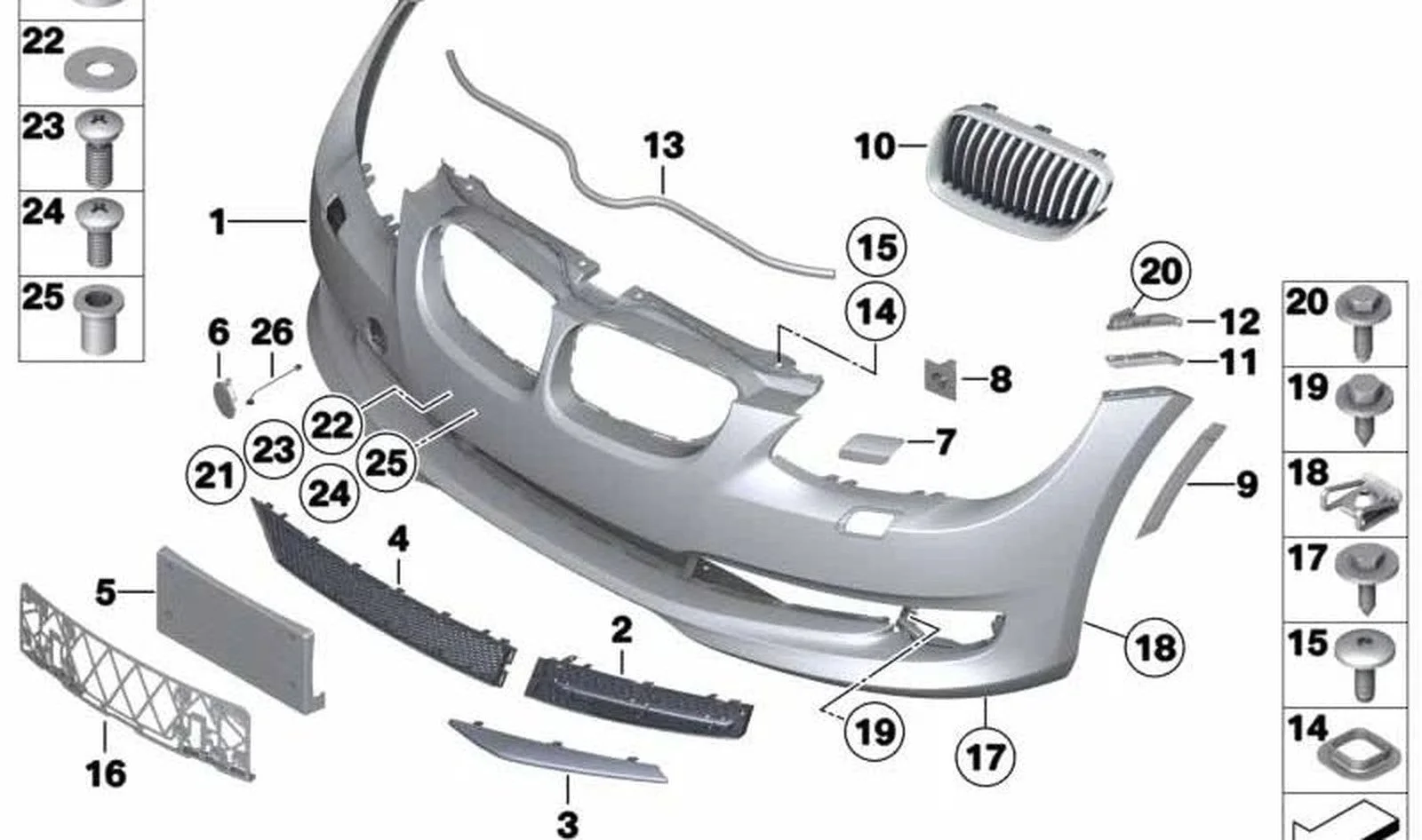 BMW E60 E61 E63 E64… Mavi Dekoratif Kapak Tapası 51187060798