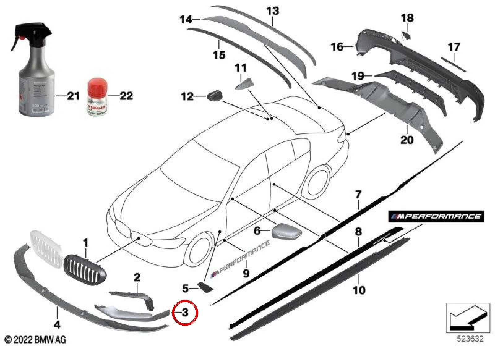 BMW 5 Serisi G30 G31 Karbon Ön Spoiler 51192444510