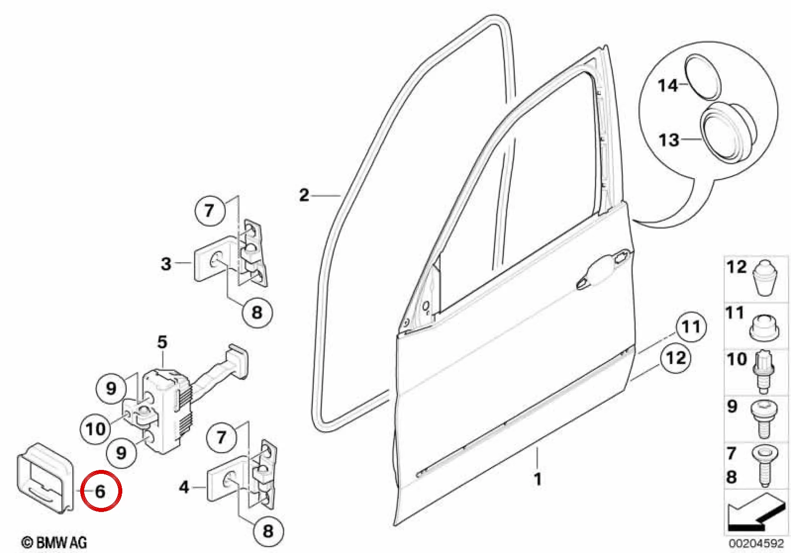BMW E70 E71 E72 Ön Kapı Gergisi Contası 51217141025