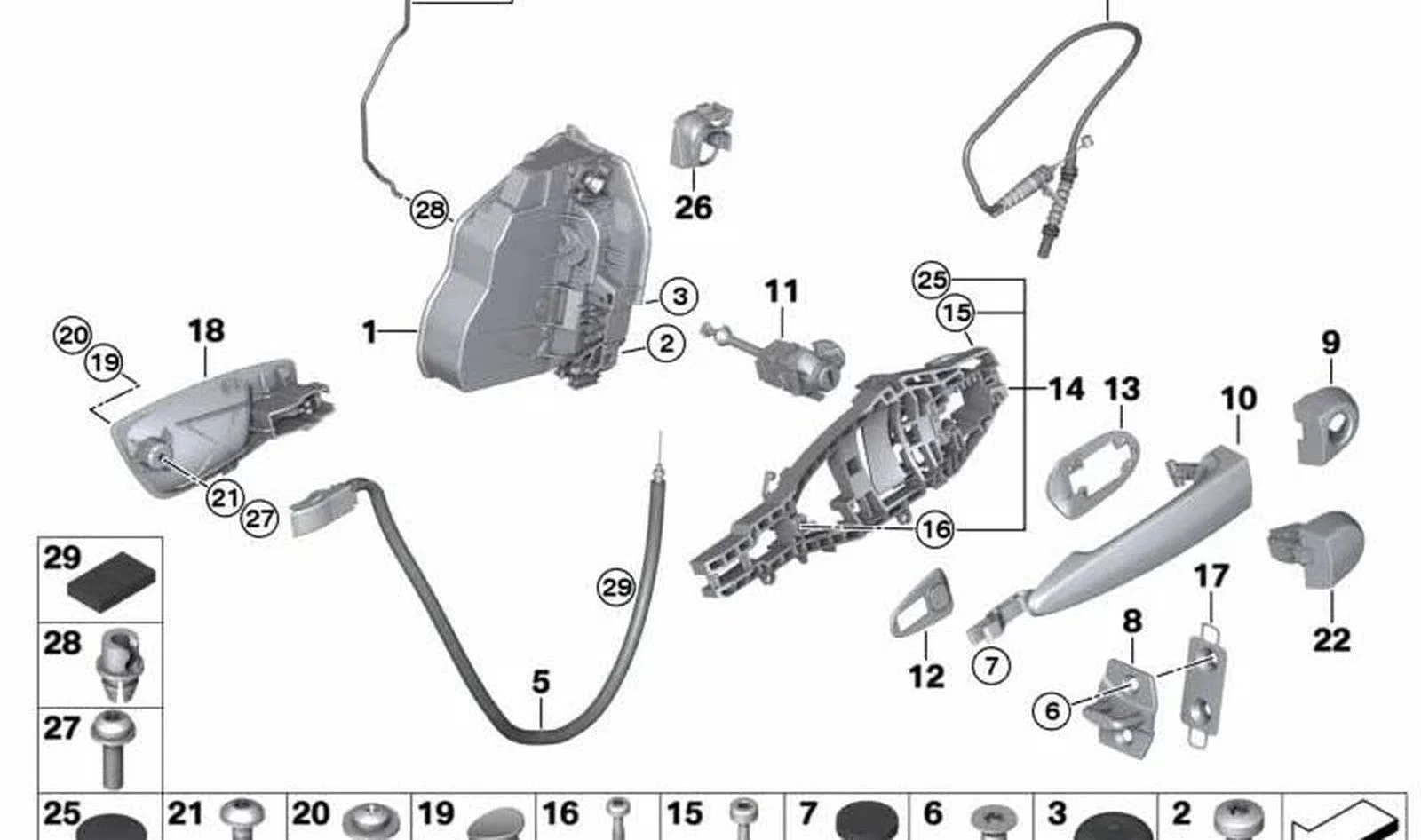 BMW 1 Serisi E81 E82 E87 E88 Anahtarlı Sol Kapı Kilit Göbeği 51217161429