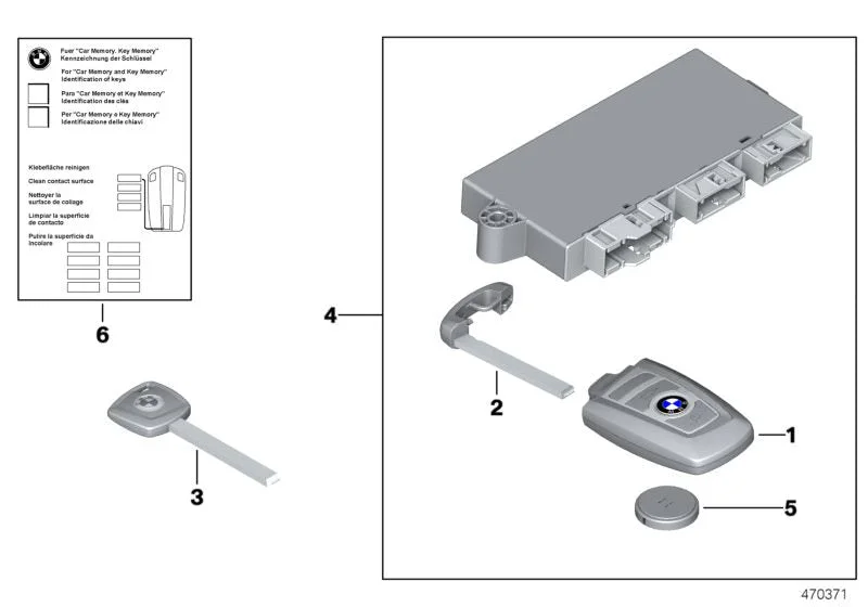 BMW F01 F02 F04 F06… Kumanda İç Anahtarı 51217227123