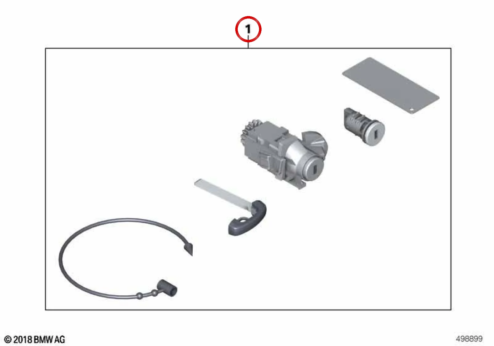 BMW F32 F33 F34 F36… Eş Anahtarlı Kapı Kilidi 51217290108