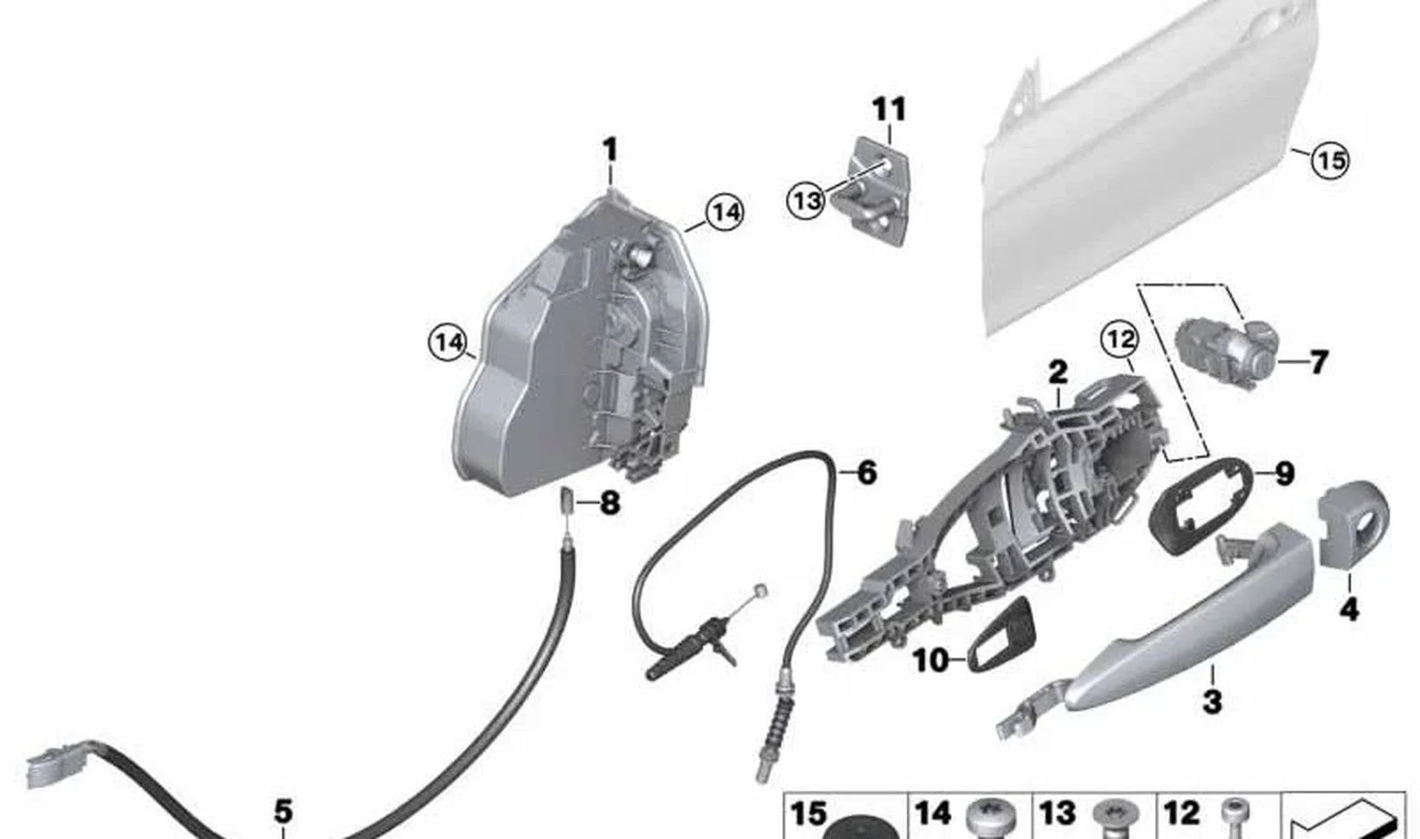 BMW 4 Serisi F32 F33 F83 Ön Sol Kapı Kolu İç Taşıyıcısı 51217290115