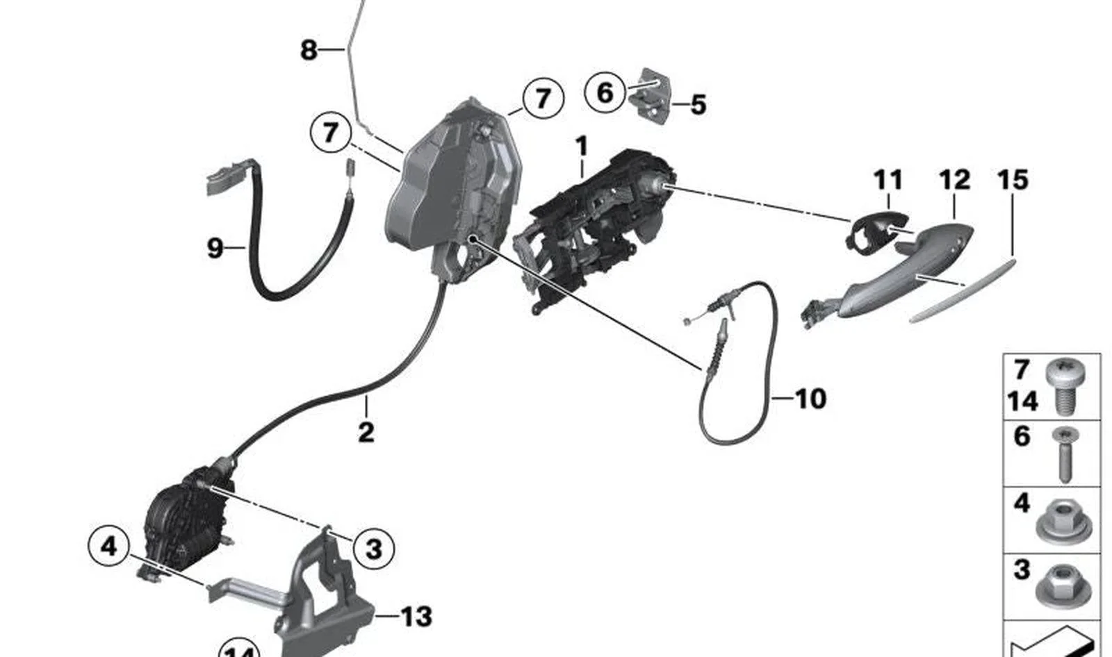 BMW F01 F02 F07 F10… Sağ Kapı Kilit Sabitleyicisi 51217292572