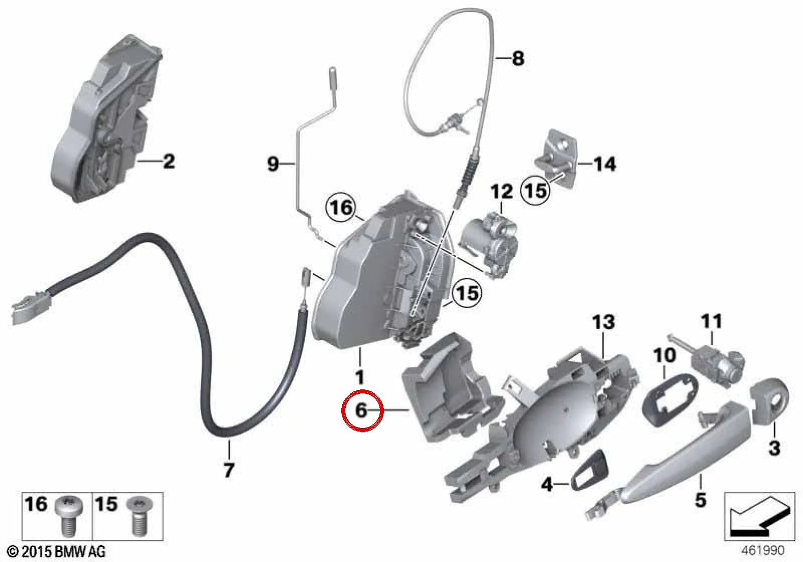 BMW F25 F26 Sağ Kapı Kolu Kapak Kaplaması 51217331740