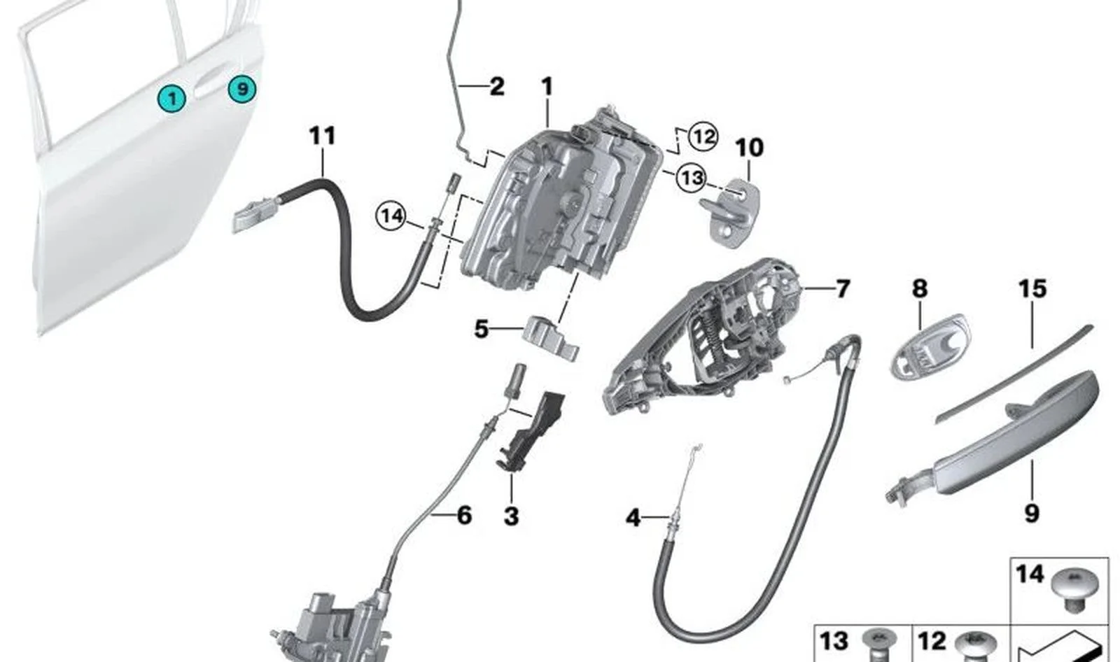 BMW 7 Serisi G11 G12 Sağ Dış Kapı Kolu 51217413566