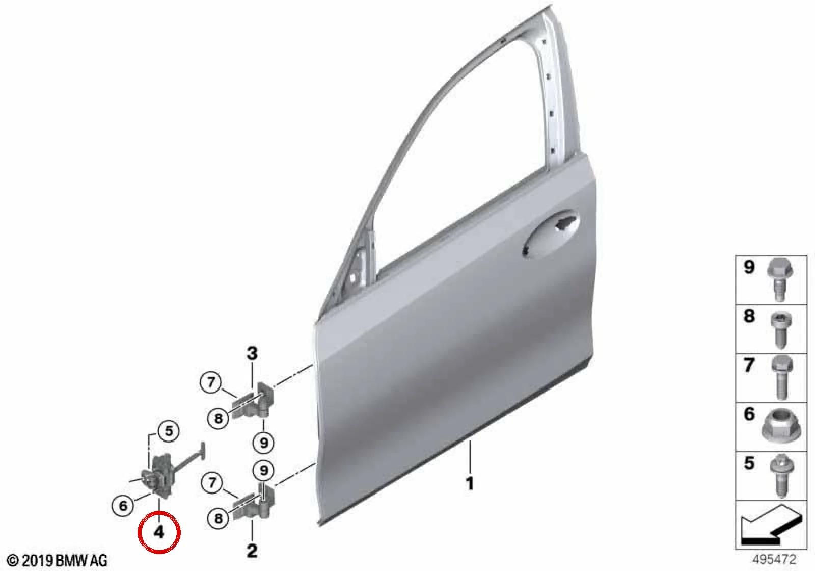 BMW F40 F44 Ön Kapı Gergisi 51217447993