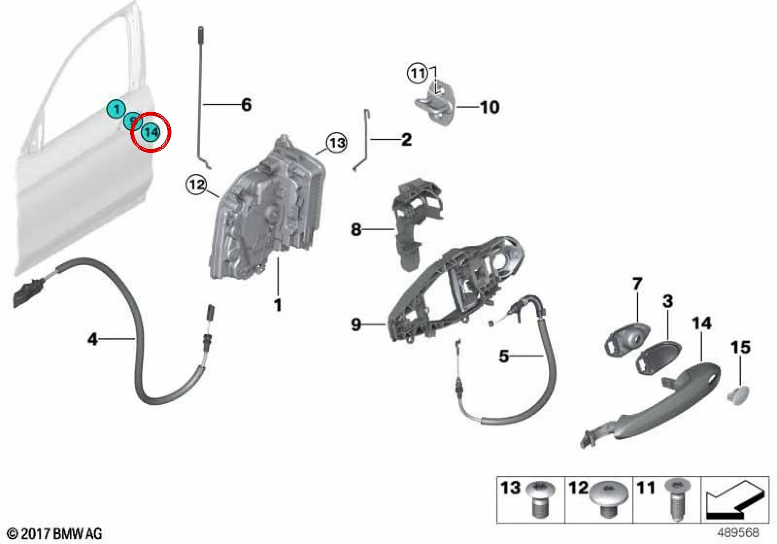 BMW G01 G02 G08 Sağ Dış Kapı Kolu 51218089700