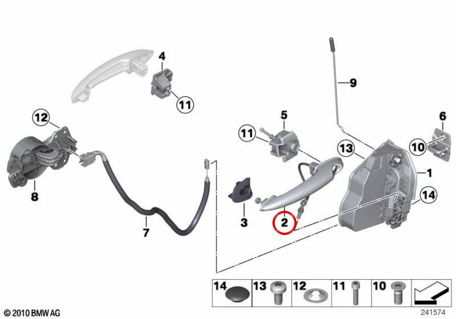 BMW MINI R60 R61 Ön Kapı Krom Dış Tutamağı 51219800557