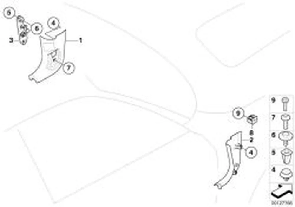 BMW X3 E83 Sürücü Tarafı Ayak Dayama OBD Braketi 51233449416