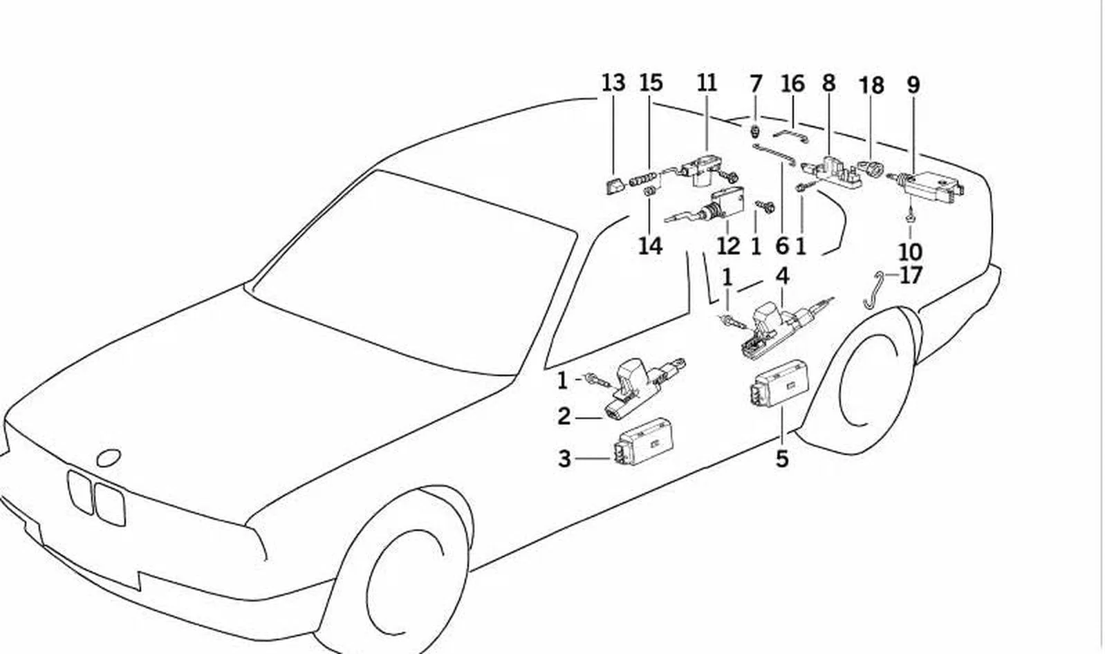 BMW 5 Serisi E34 Bagaj Kapağı Kilit Bağlantı Çubuğu 51241946130
