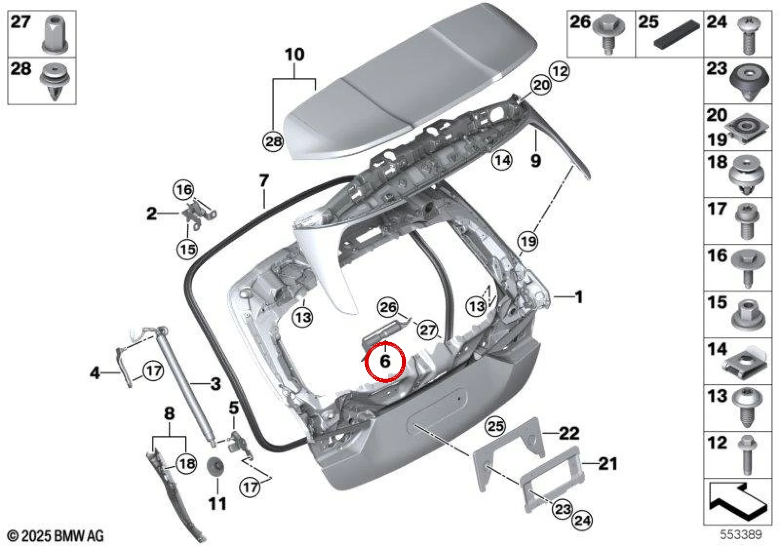 BMW 1 Serisi F40 Bagaj Kapağı Titreşim Sönümleyicisi 51248498850
