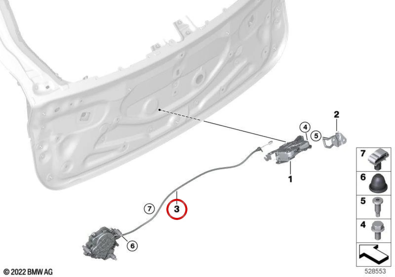 BMW G05 G06 G07 Bagaj Açma Kapama Motoru 51249451747