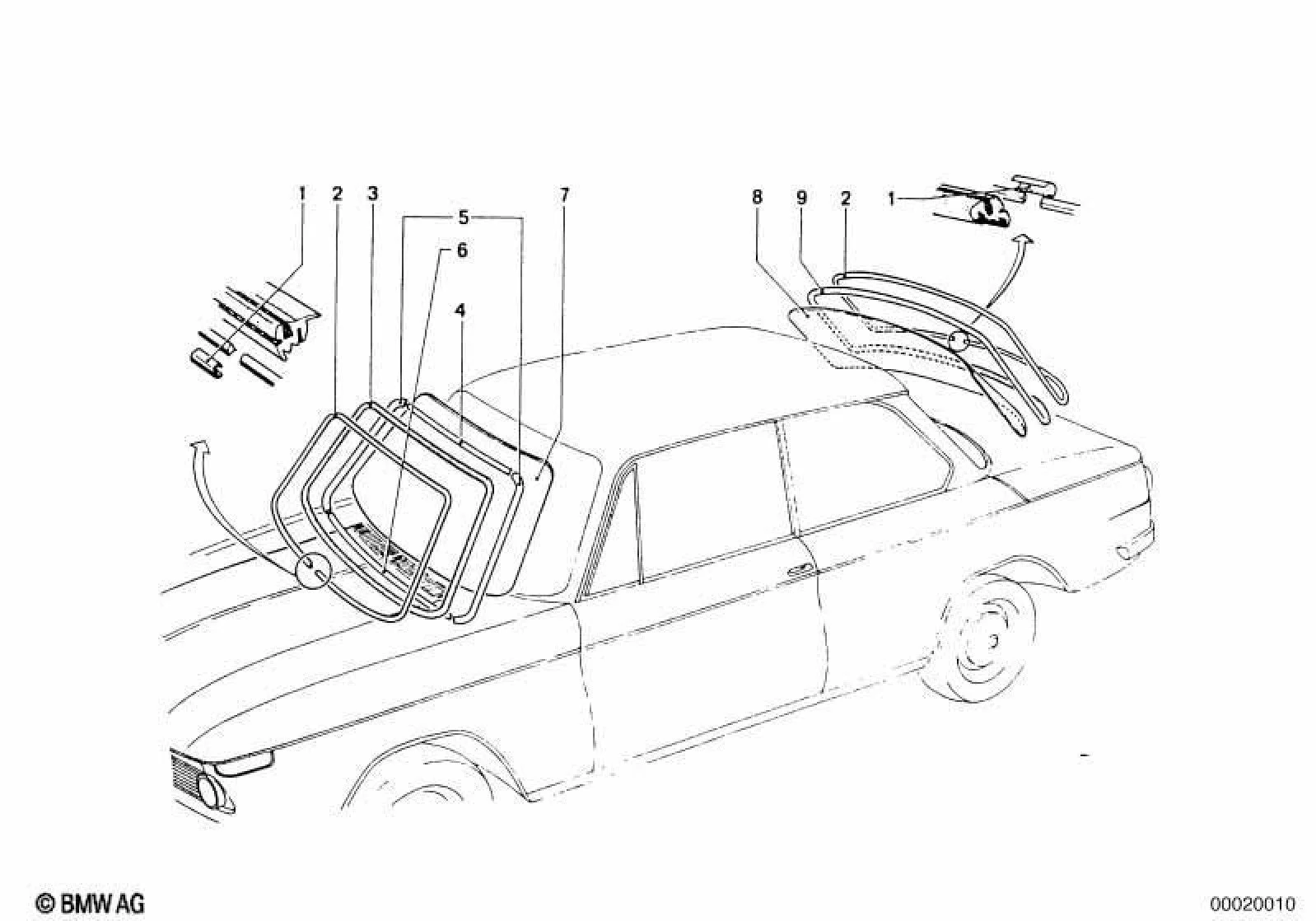 BMW 3 Serisi E21 Cam Fitili 51311834550