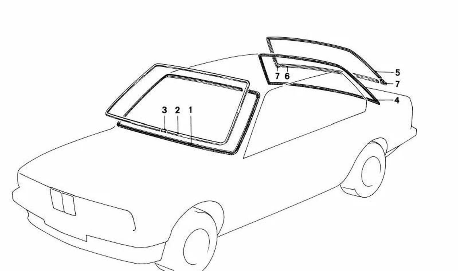 BMW 3 Serisi E21 Süs Kaplama Çıtası 51311835906