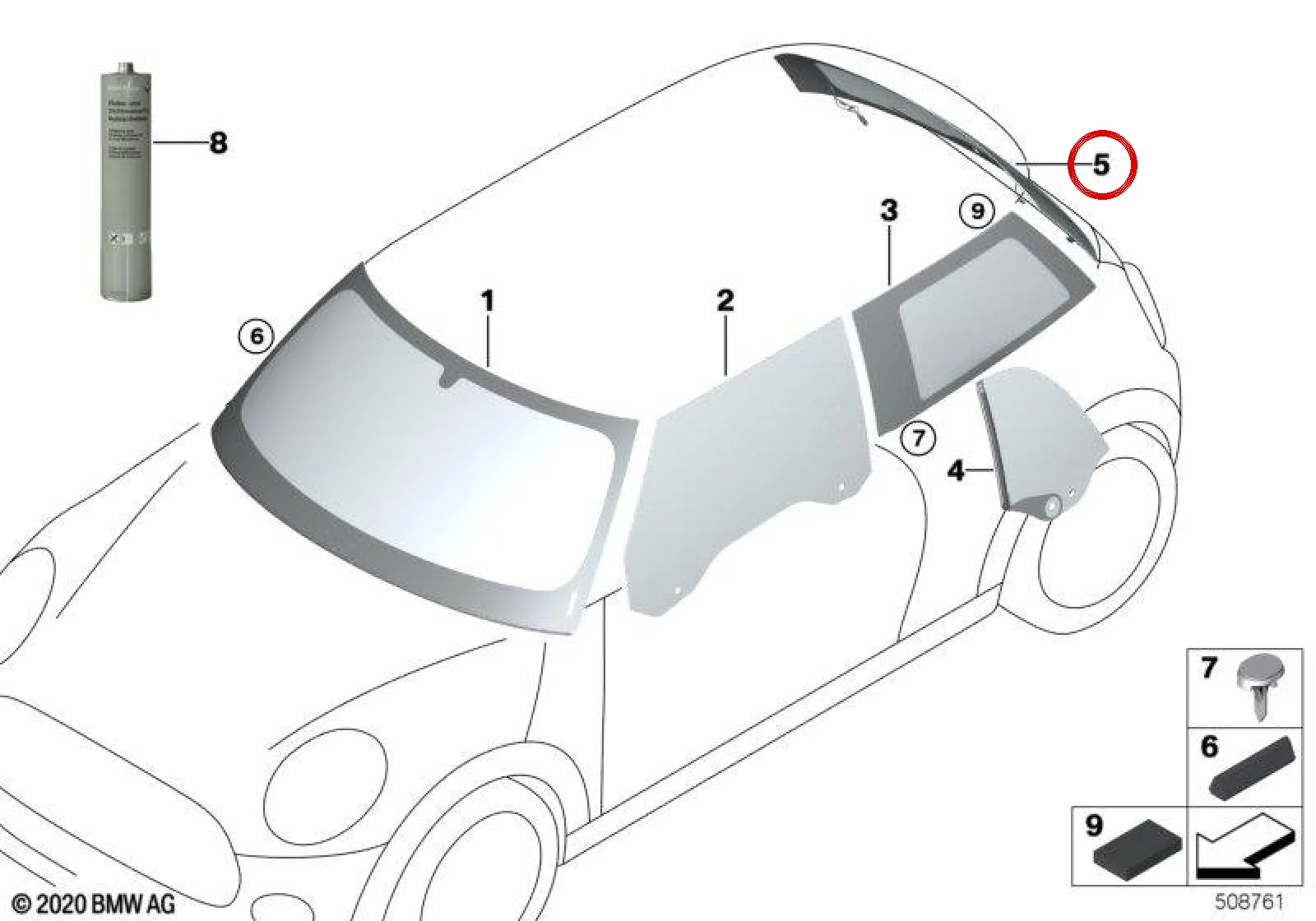 BMW MINI F56 Renkli Arka Cam 51317466422