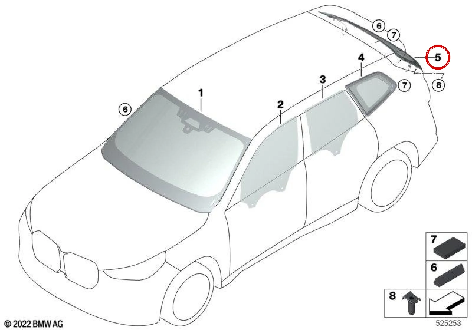 BMW X1 U11 Yeşil Arka Cam 51319478787