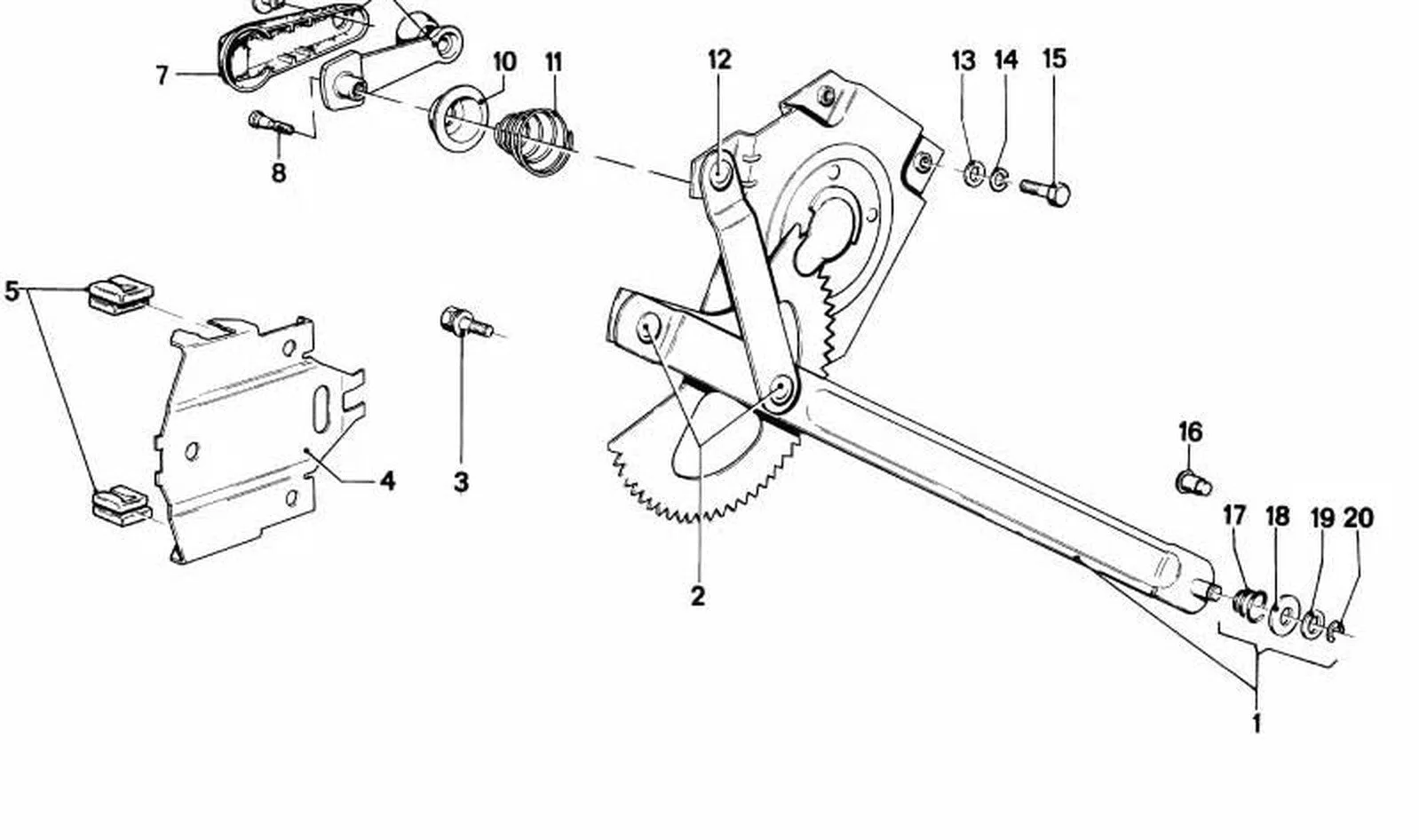 BMW 3 Serisi E21 Ön Sağ Elektrikli Cam Krikosu 51321822902