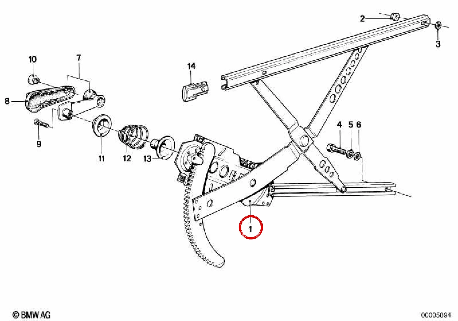 BMW 3 Serisi E21 Ön Sol Cam Krikosu 51321867901