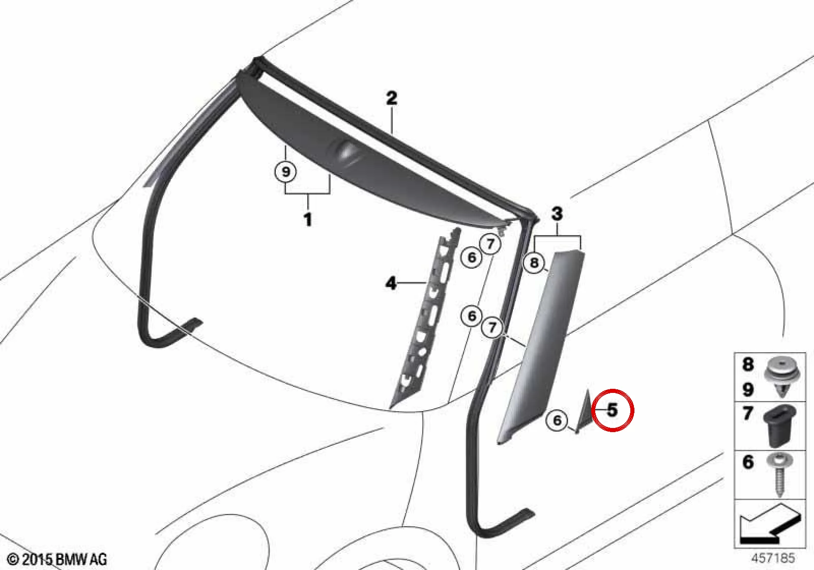 BMW MINI F56 F57 Sağ Köşe Kaplaması 51337299988