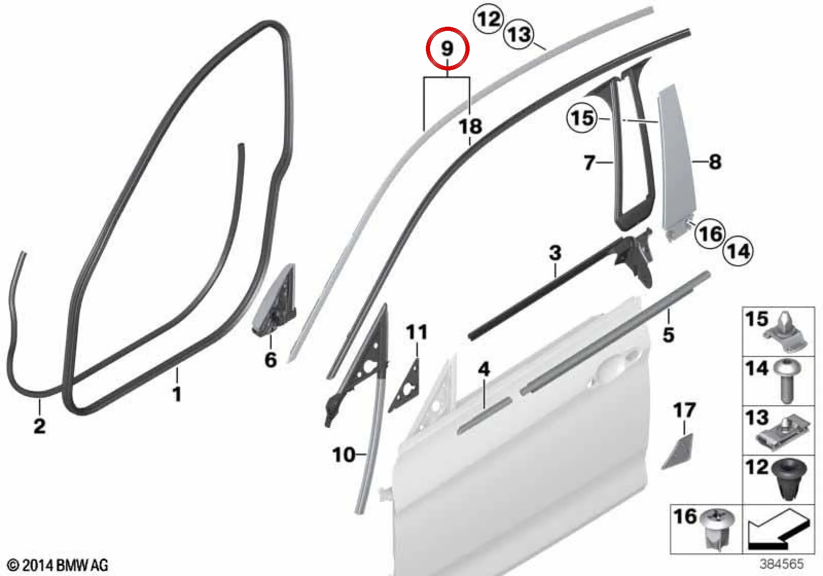 BMW 4 Serisi F36 Sağ Krom Yan Çerçeve 51337310226