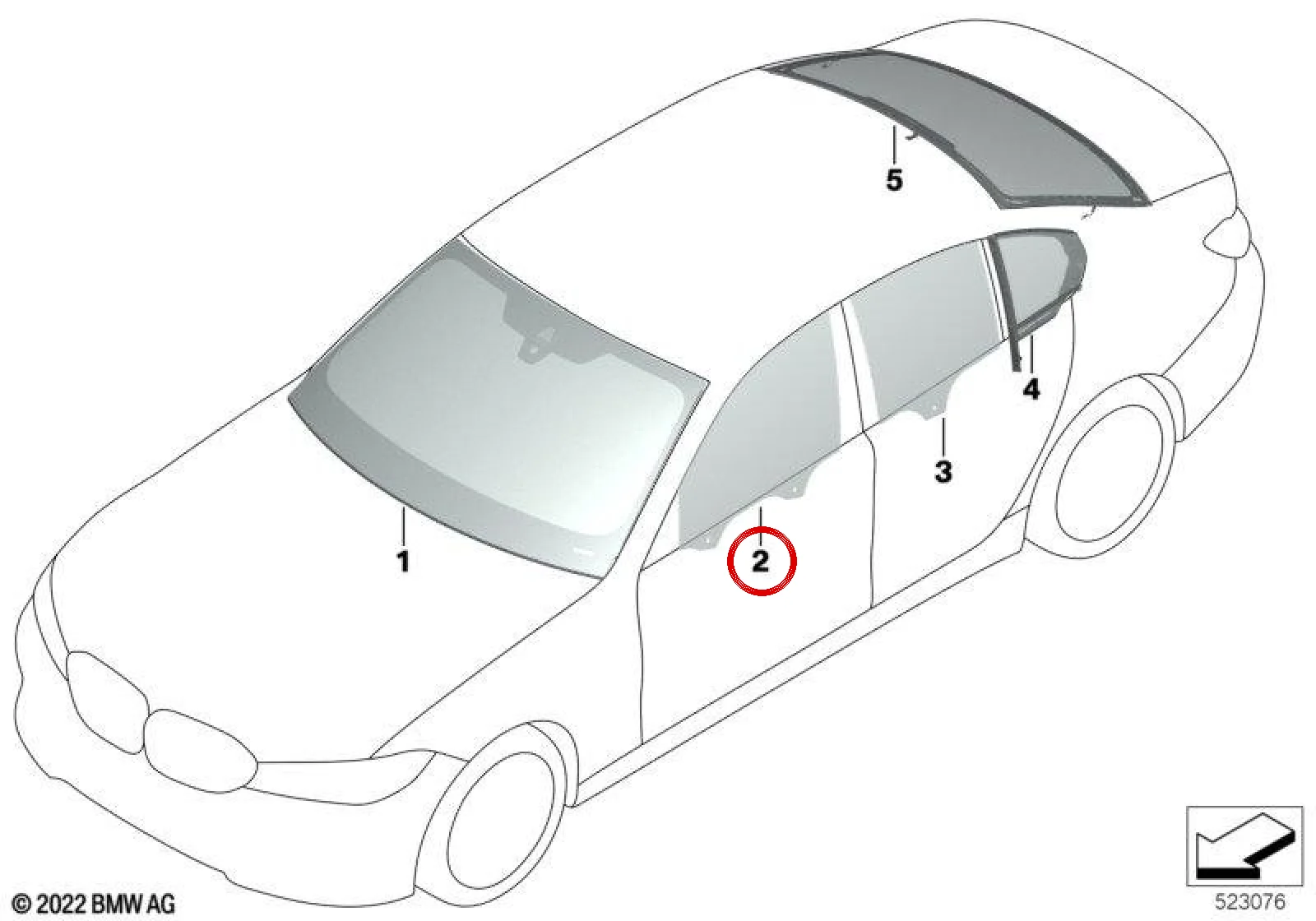 BMW 3 Serisi G20 Kapı Yan Camı 51337933437