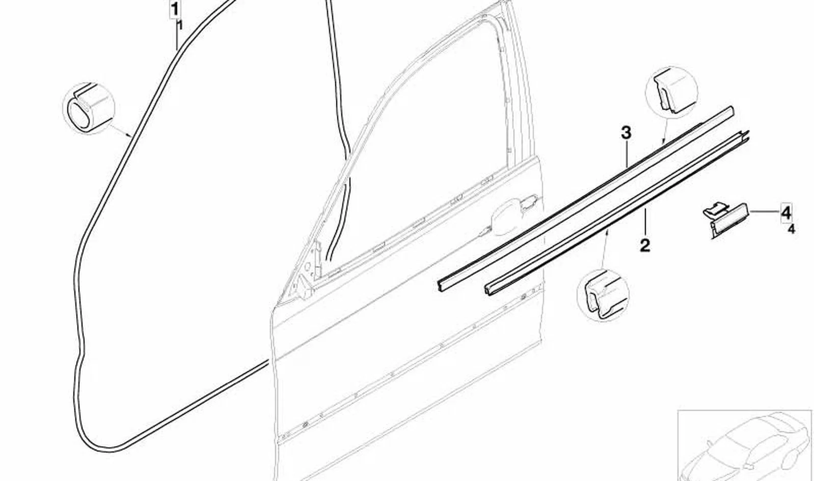 BMW 3 Serisi E46 Sağ Dış Cam Kuyusu Kapağı 51338194708