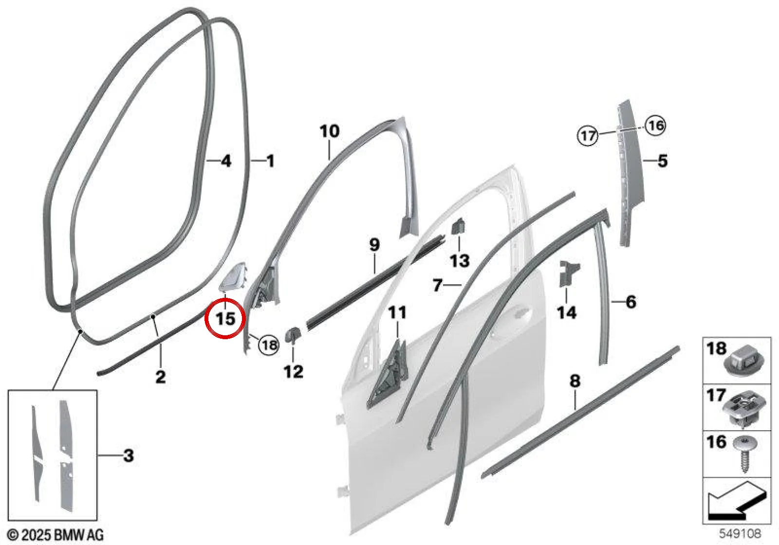 BMW 1 Serisi F40 Sol Hoparlör Izgarası 51339873237