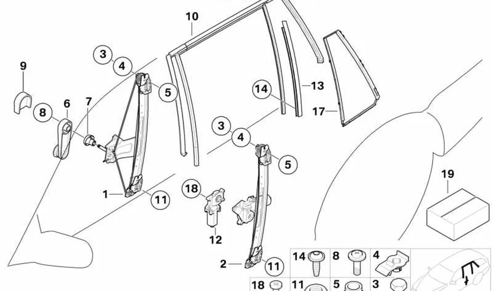 BMW 3 Serisi E46 Arka Sol Cam Krikosu 51347011205
