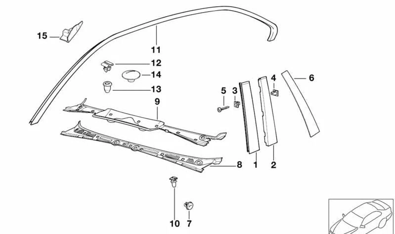 BMW 3 Serisi E36 Arka Sol Kaplama Paneli 51348230231