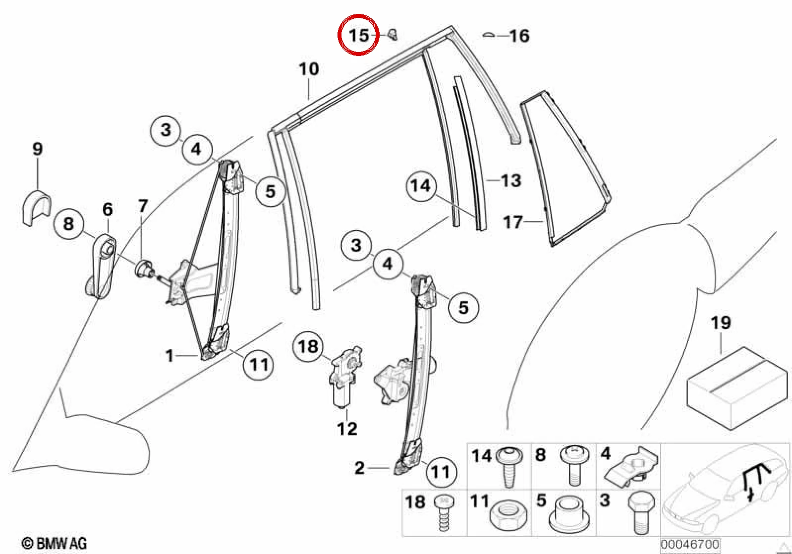 BMW 3 Serisi E46 Arka Sol Kapı Contası 51348248627