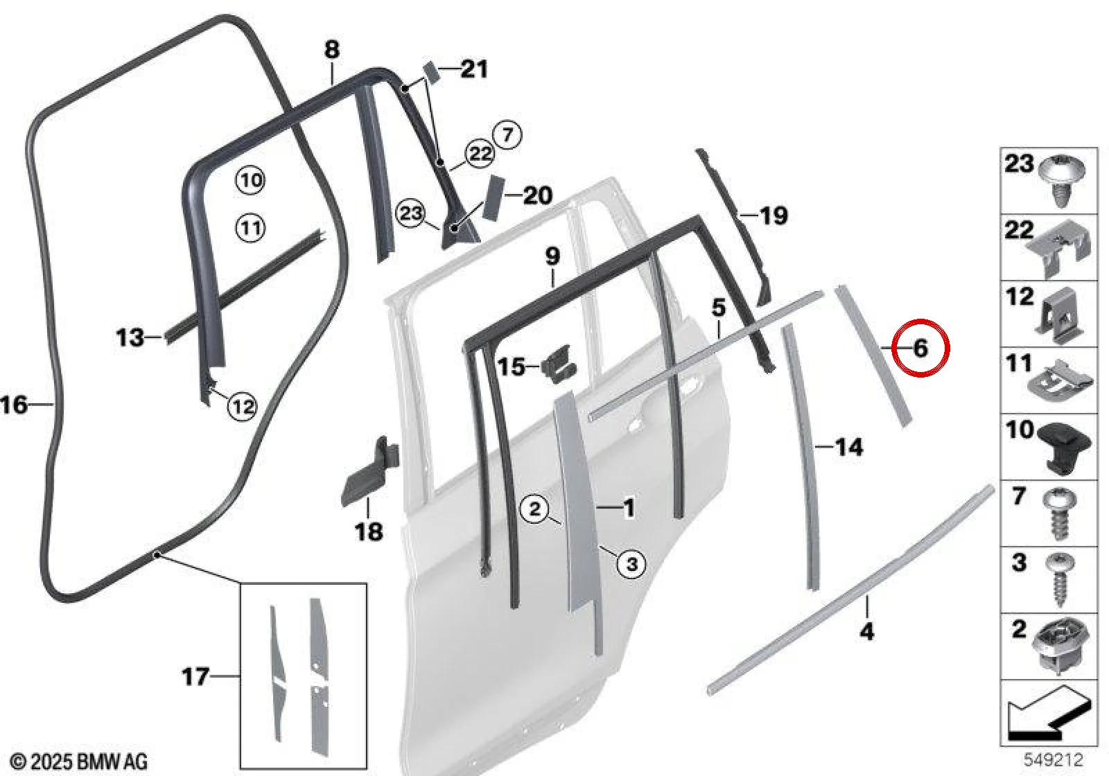 BMW X3 F25 Arka Sağ C Sütunu Kaplaması 51357205764