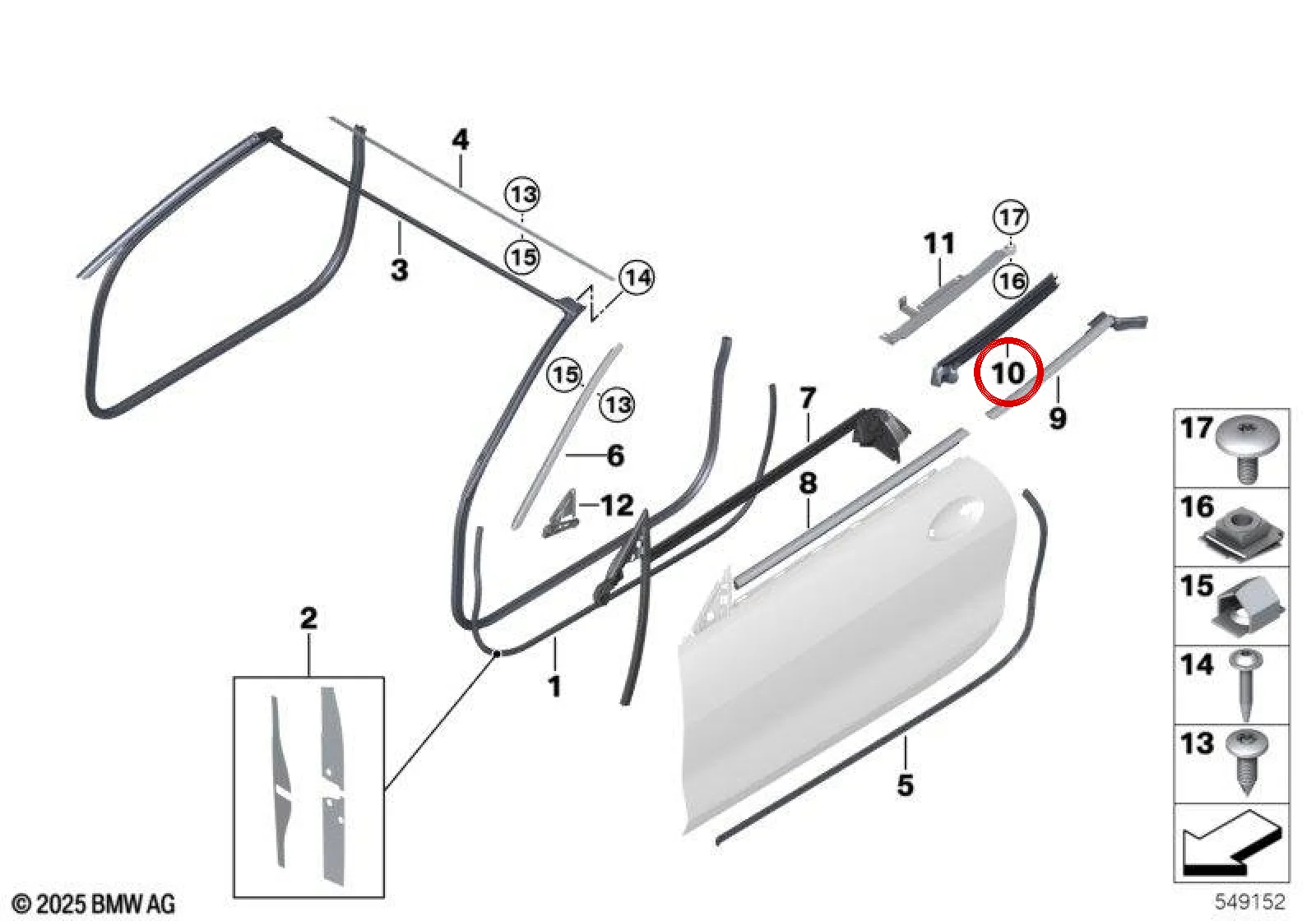 BMW 8 Serisi F91 G14 Sol Yan Panel Fitili 51357424823