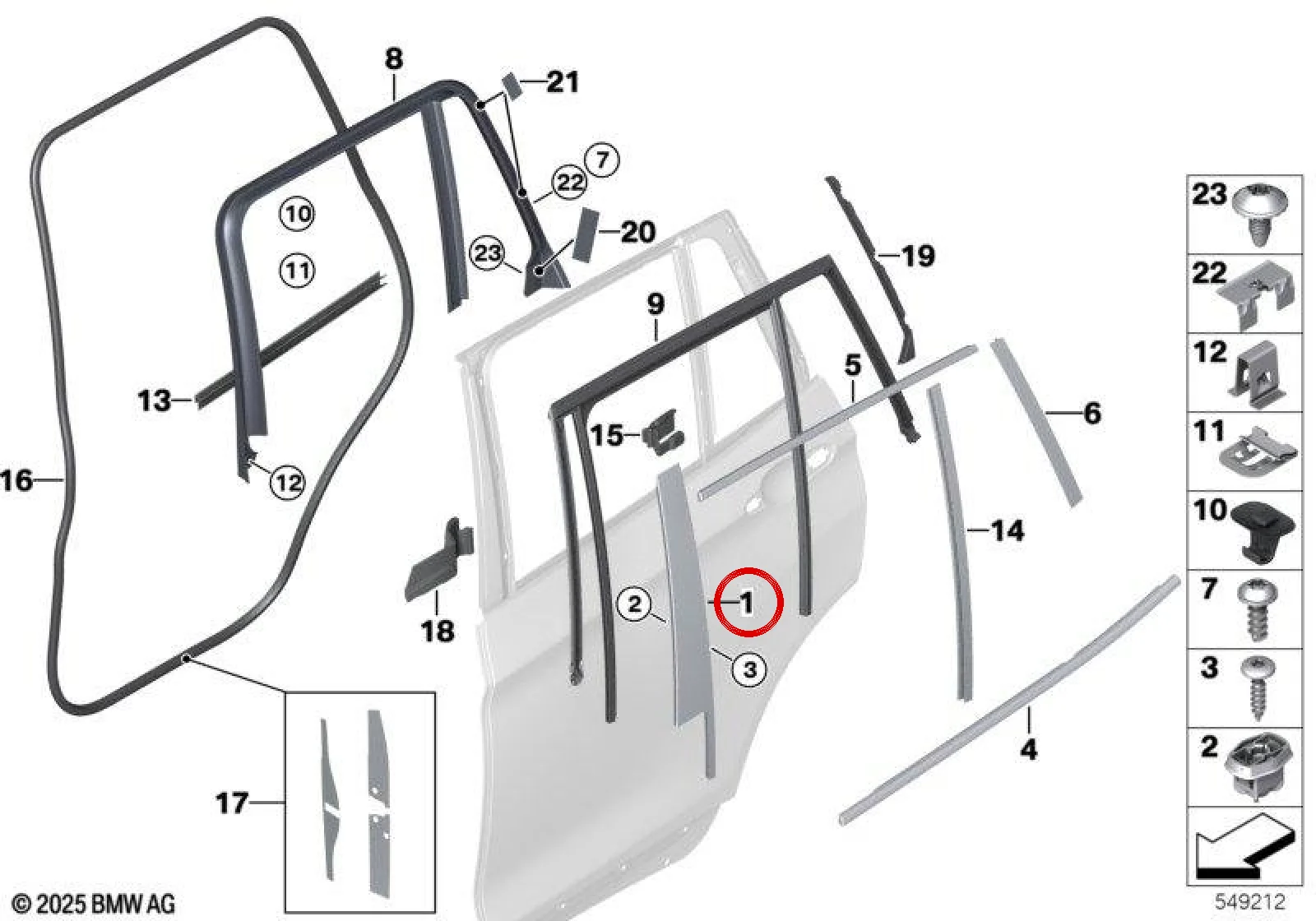 BMW X4 F26 Arka Sol B Direği Kaplaması 51357454161