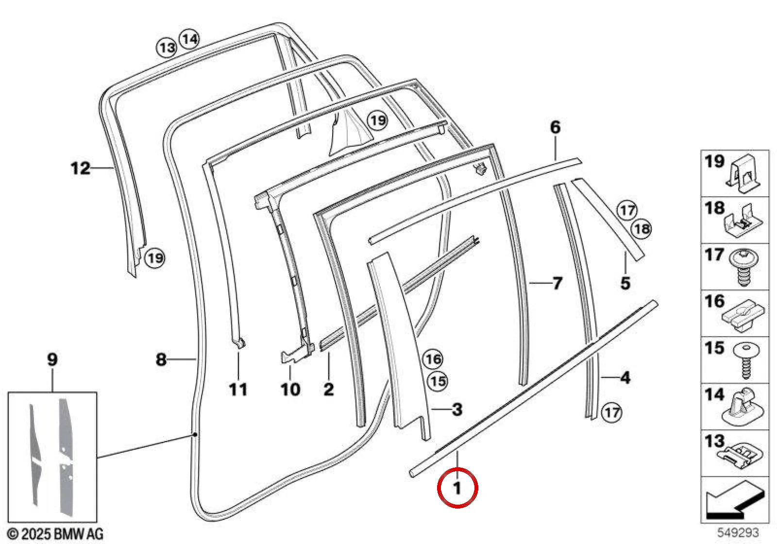 BMW X6 E71 E72 Arka Sağ Kapı Dış Kapağı 51358035598