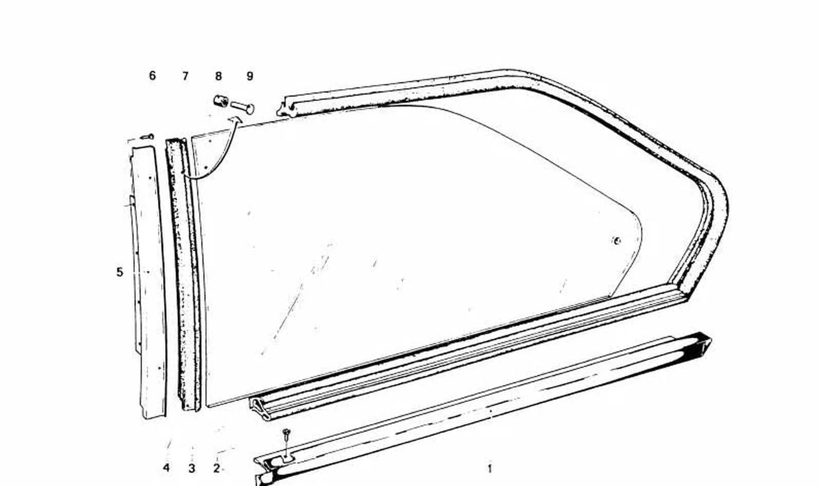 BMW 3 Serisi E30 Sağ Sabit Yeşil Yan Cam 51361817296