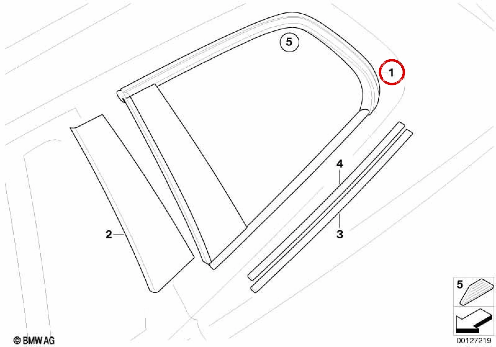 BMW X3 E83 Arka Sağ Sabit Yan Cam Koyu Renkli 51363413918