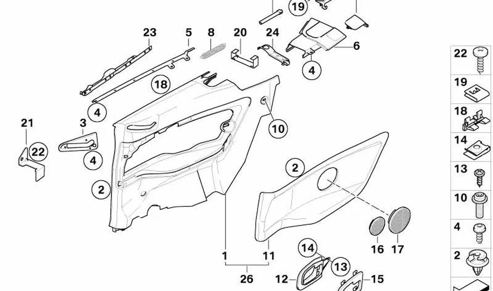 BMW 3 Serisi E36 Sağ Yan Cam Braketi 51368135884