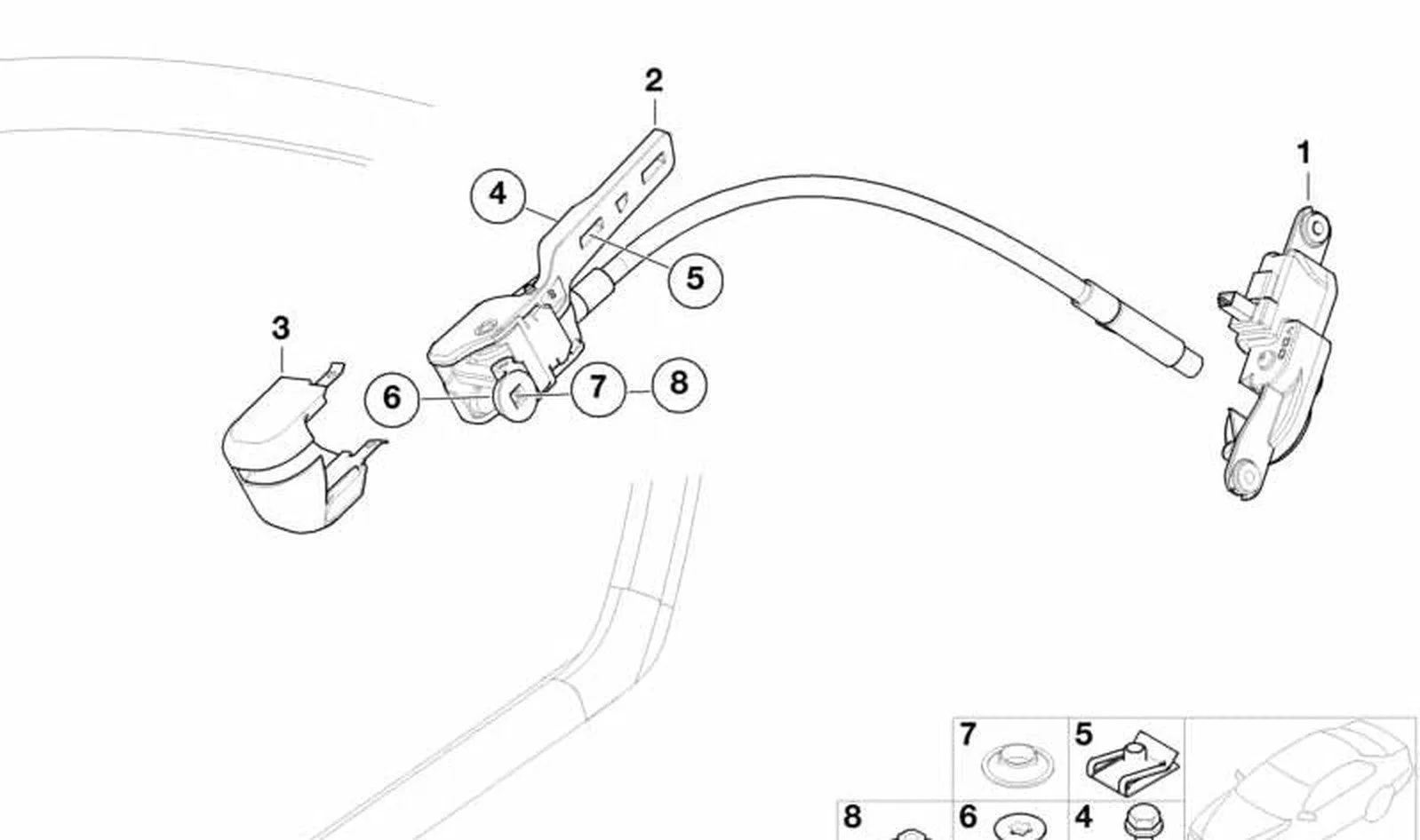 BMW 3 Serisi E46 Sol Dekoratif Örtü Kapağı 51377028919