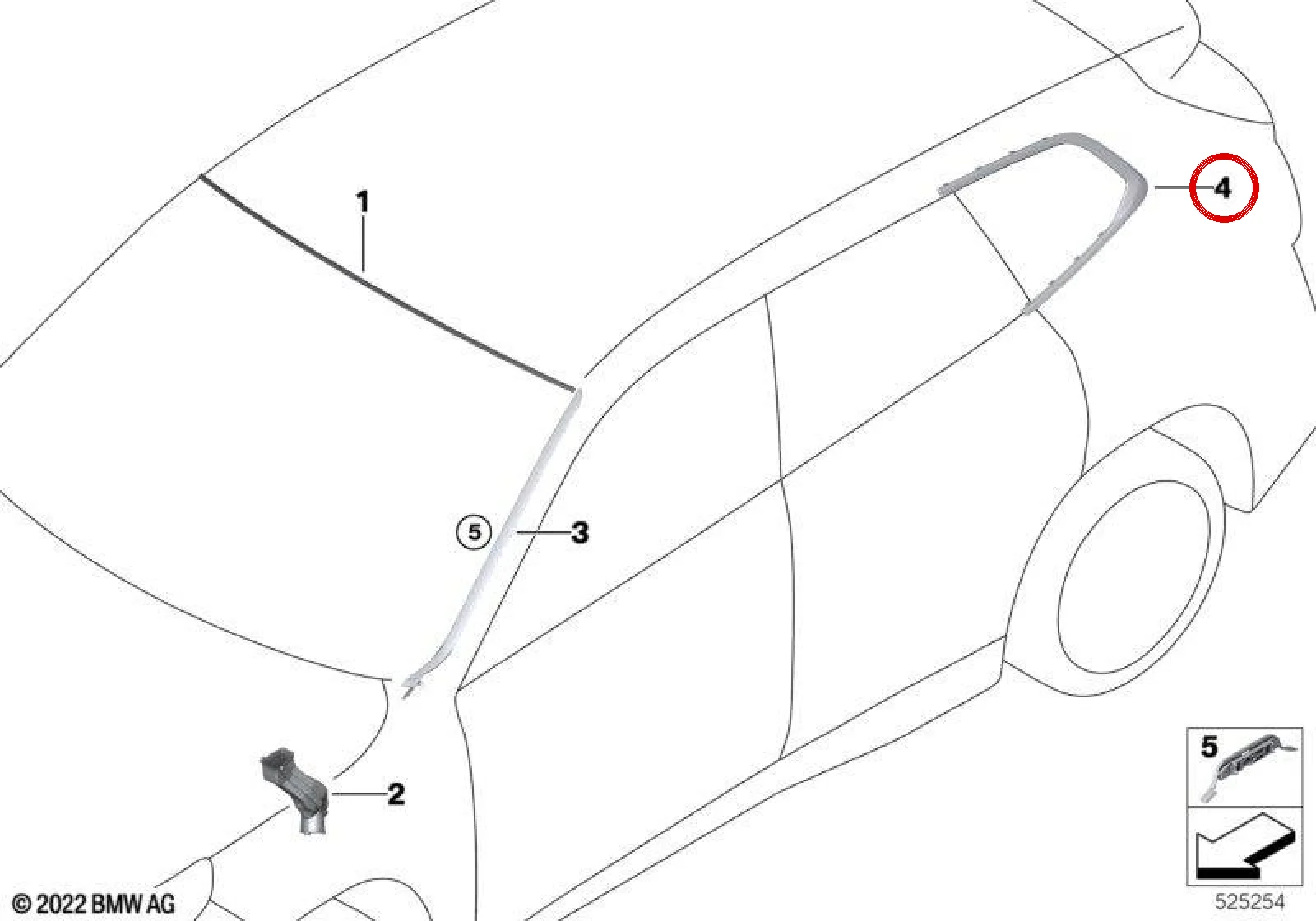 BMW X1 U11 Arka Sağ Yan Cam 51379451566