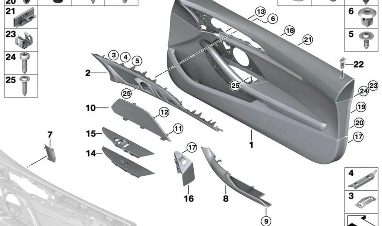 BMW F91 F92 F93 G14… Sol Bagaj Düğmesi Çerçevesi 51416996201