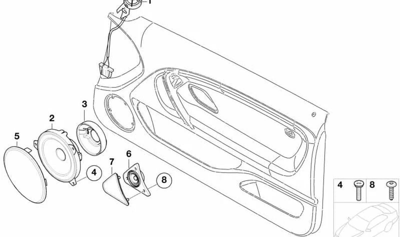 BMW 3 Serisi E46 Hoparlör Süs Kapağı 51417012964