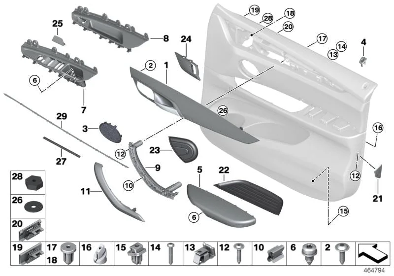 BMW F15 F16 F85 F86 Sağ İç Yan Kapak 51417292186